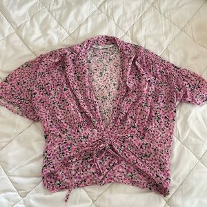 Cropped, floral, Zara blouse